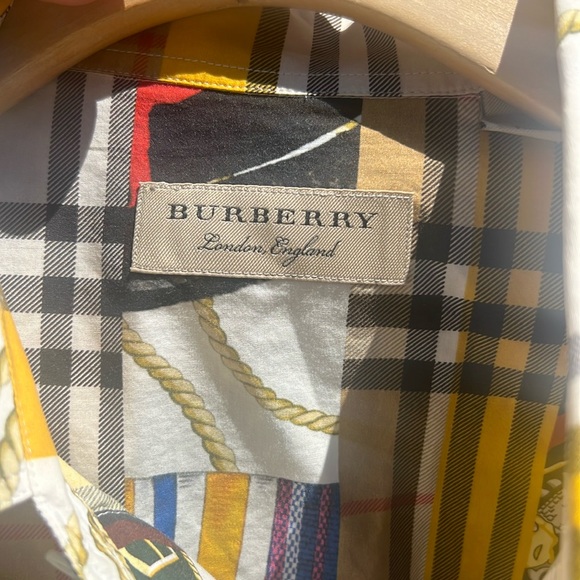 Burberry London Chester Mixed Printed Button Shirt.size Xl.💛 - Picture 3 of 16